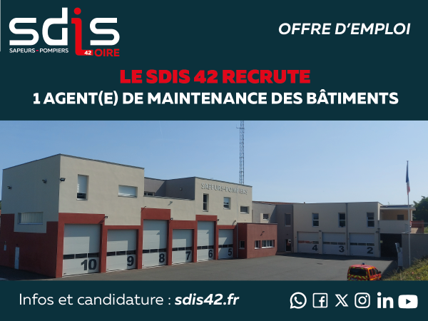 Caserne d'Andrezieux-Bouthéon - recrutement agent de maintenance